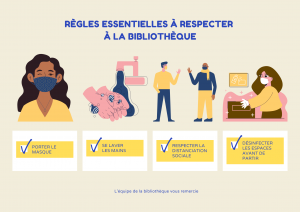 Les dispositions d'accueil COVID-19 pour la bibliothèque